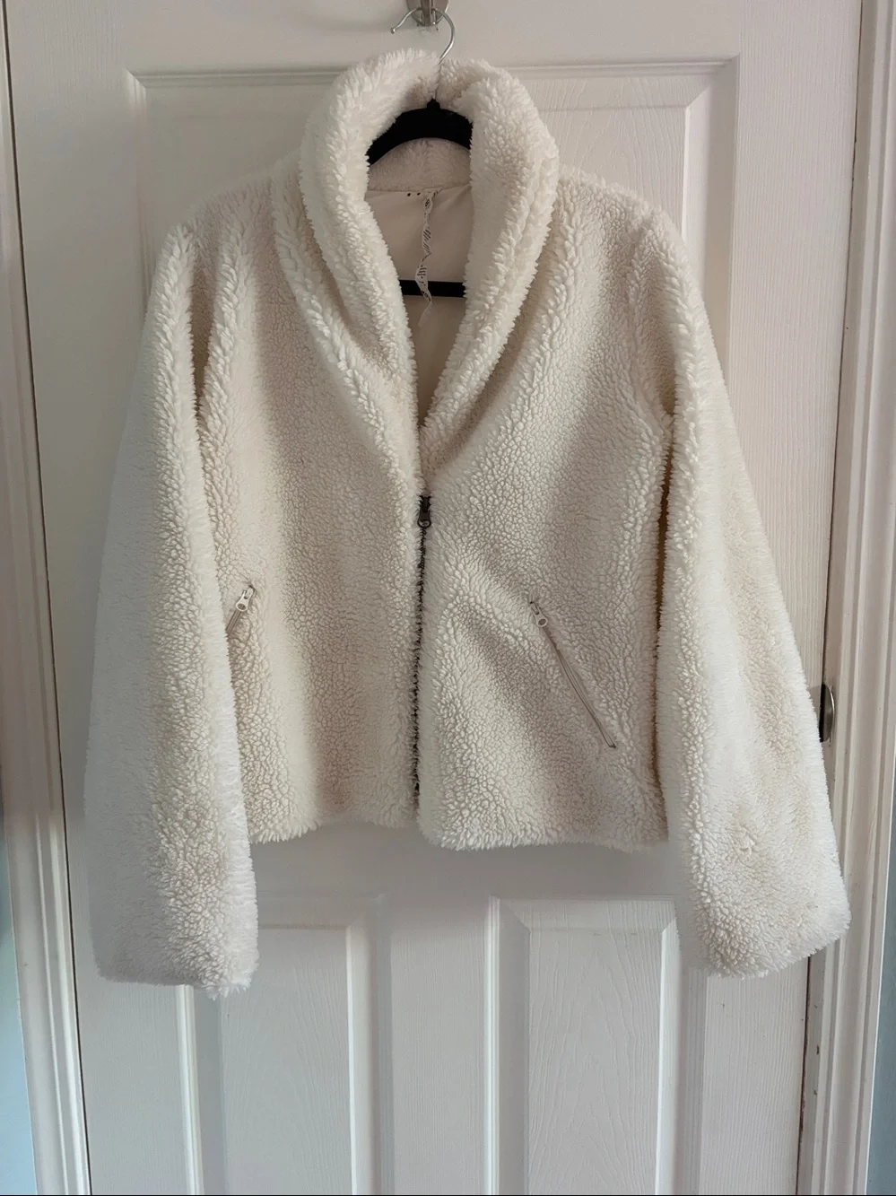 Alo fleece moto Sherpa jacket teddy bear cozy fleece zip size small